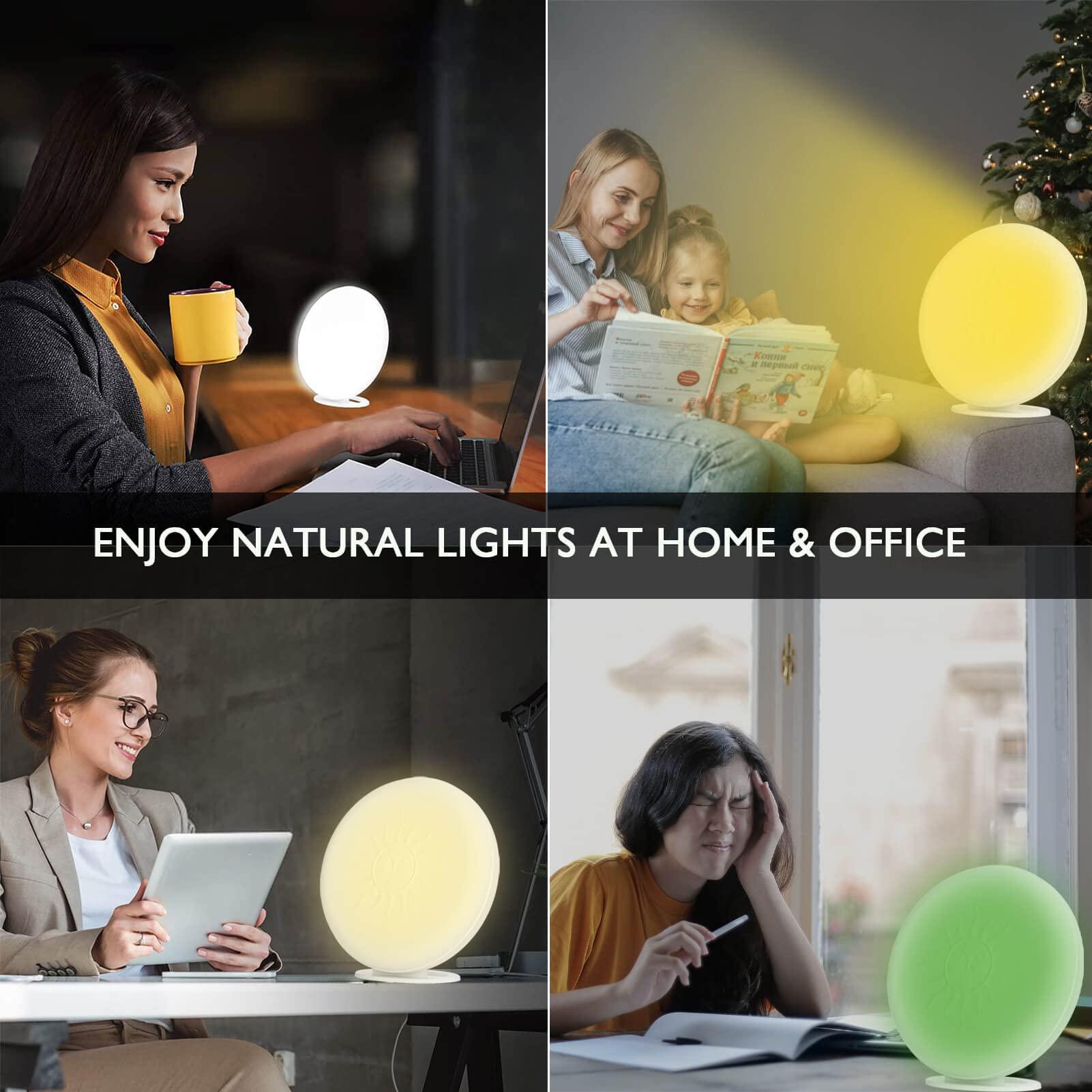 Lukirch Lukirch Green Light Therapy Lamp, UV-Free Therapy Light, 4 Colors, Natural Relief for Migraine Relief, Good Sleep, Happy Mood, Boost Energy and Jet Lag (Greenlight)