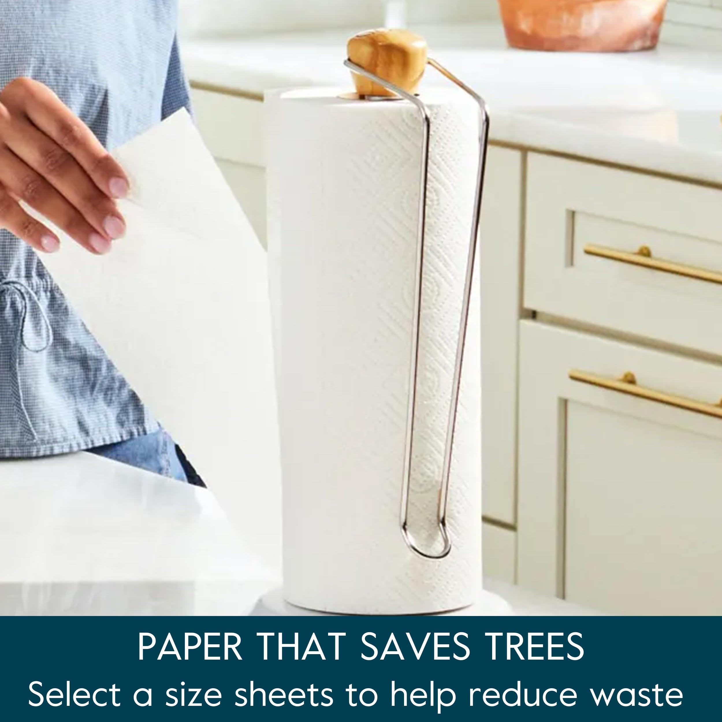 Grove Co. Grove Co. Bamboo Paper Towels, Tree Free & Sustainable Kitchen Paper Towels, Strong & Absorbent with Custom Select Sheets for Less Waste, Zero Plastic Waste. 140 x 2-ply Sheets per Roll, 6 Pack Rolls