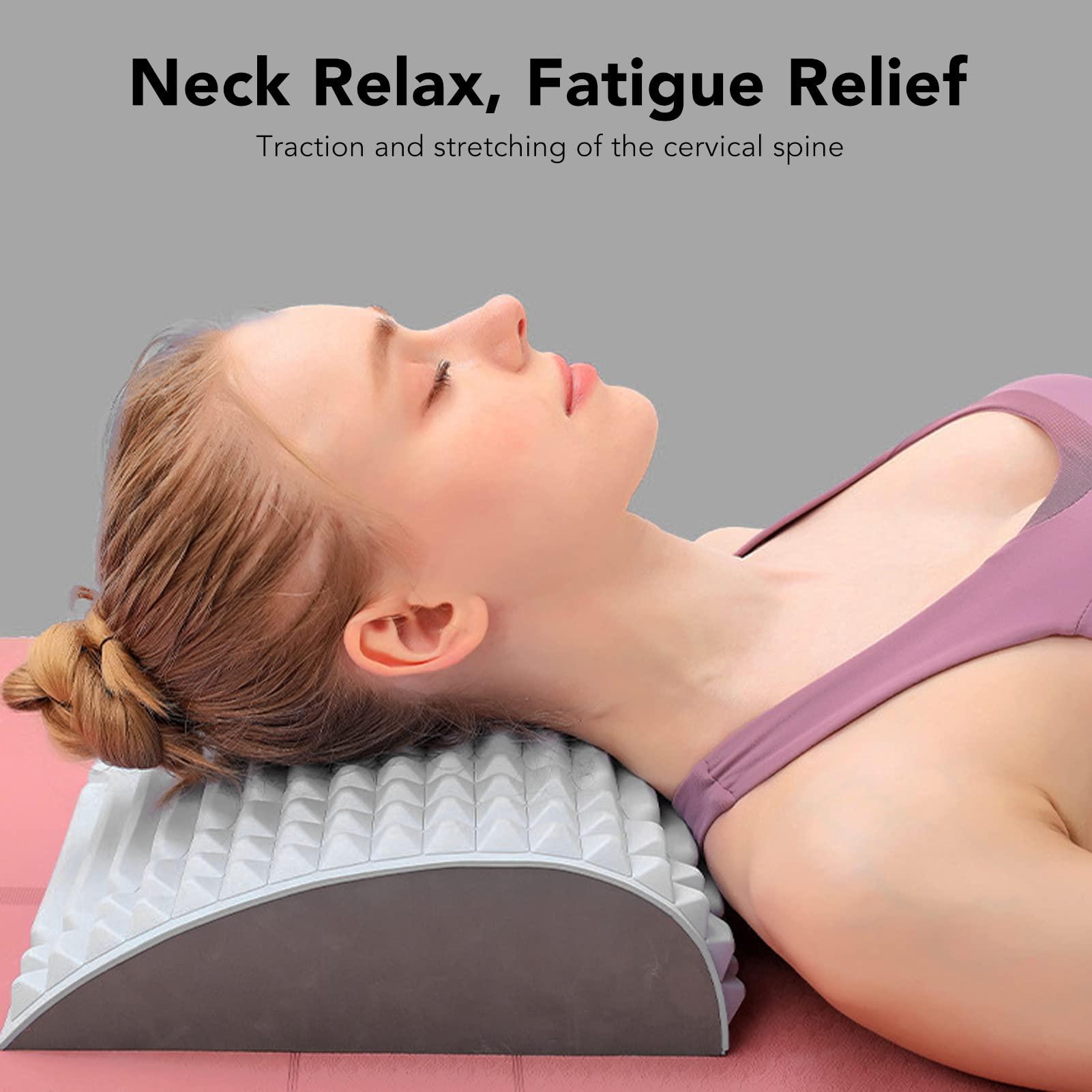 Diydeg Back Stretcher for Lower Back Pain Relief, Neck Cracker Back Cracker Board, Back Cracking Device, Back Massager for Scoliosis, Spine Decompression, Neck and Shoulder Relaxer (Grey)