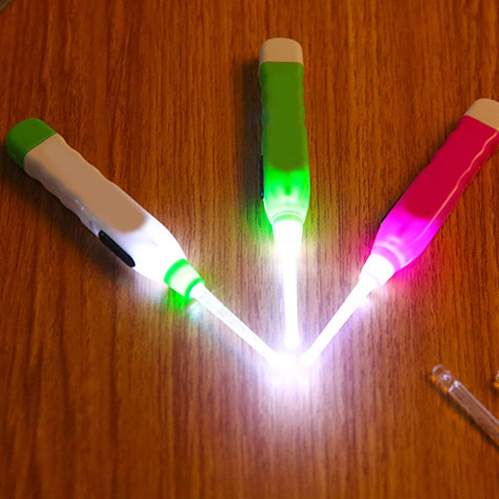 Agatige Baby LED Light Ear Pick, Flashlight Earpick Earwax Cleaning & Removal Tool Ear Wax Remover Clip Tweezers with 3 Ear Spoon for Baby and Adult