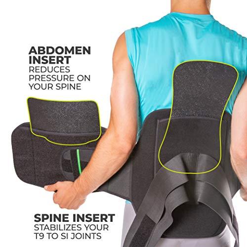 BraceAbility BraceAbility LSO Back Brace for Herniated, Degenerative & Bulging Disc Pain Relief, Sciatica, Spine Stenosis | Medical Lumbar Support Device for Post Surgery & Fractures with Hot/Cold Therapy (L)
