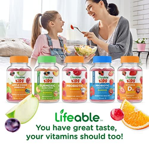 Lifeable Lifeable Sugar Free Preciotic Fiber Kids + Vitamin D Kids, Gummies Bundle - Great Tasting, Vitamin Supplement, Gluten Free, GMO Free, Chewable Gummy