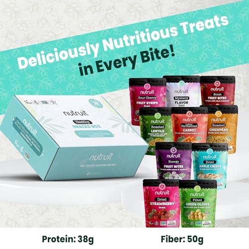 nutruit Nutruit Gourmet Healthy Snacks - 32 Pack MEGA Variety Box - Vegan, Gluten Free, Non-GMO Bulk Snacks - Kosher, High Protein, High Fiber, Plant-Based Healthy Snack - 1.2oz Packs