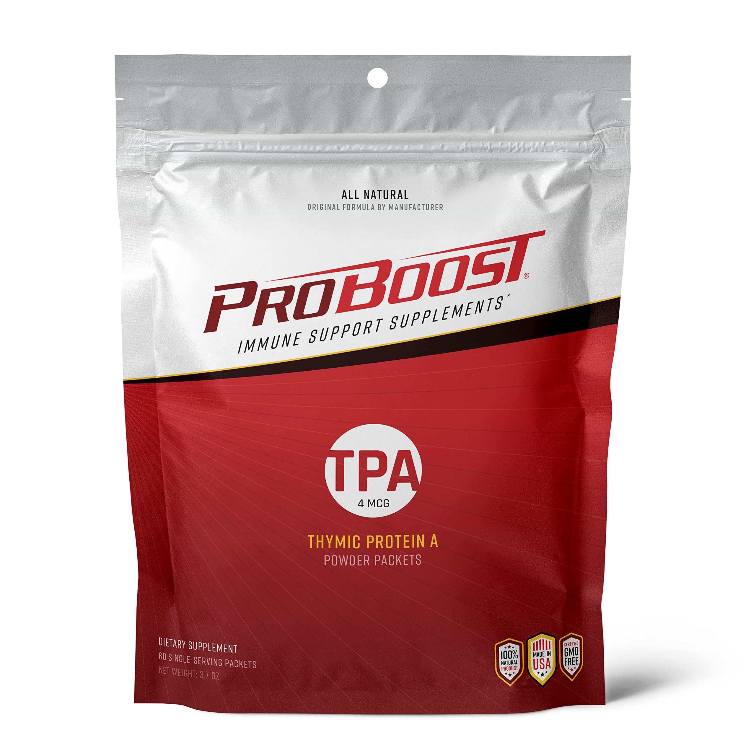 ProBoost ProBoost, 4 McG Thymic Protein A (TPA) Powder Packets - All Natural, Non-GMO, Immune Regulation and Support Supplement - 60 Packets, 4 McG TPA/Serving