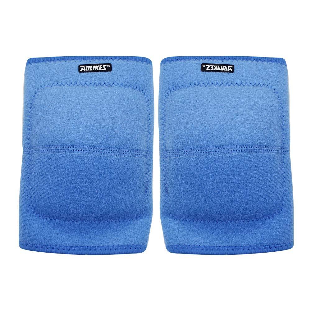 JUMISEE JUMISEE (2PCS Kids Adjustable Knee Pad, Anti-Slip Padded Sponge Knee Brace Breathable Flexible Elastic Knee Support for Football Volleyball Dance Skating Basketball Sports