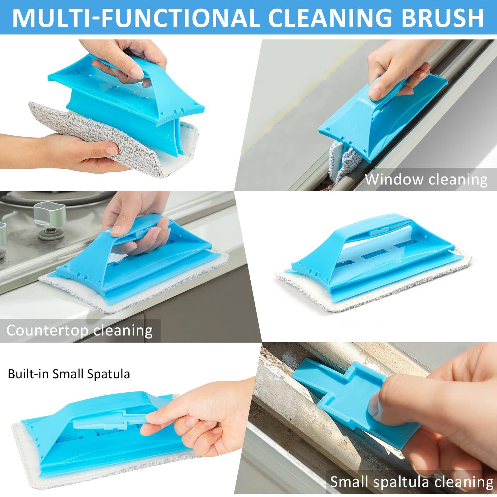 HLWDFLZ HLWDFLZ Microfiber Duster Kit 23pcs with 30 to 100 Inches Extension Pole and Extendable Window Squeegee, Washable and Bendable Feather Duster for Cleaning Ceiling Fans, High Ceilings, Cobwebs, Blinds