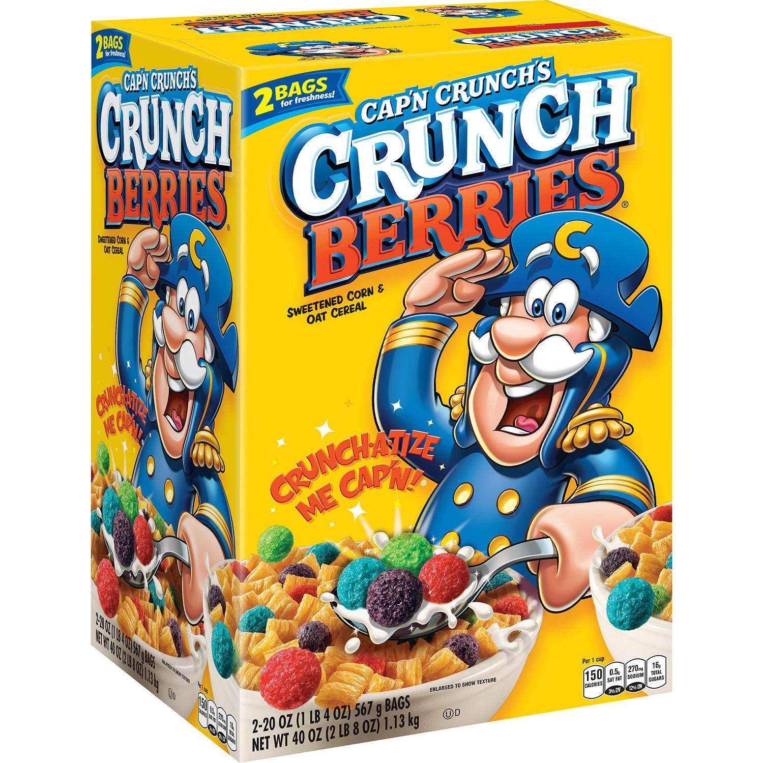 Cap'n Crunch Cap'n Crunch Berries Breakfast Cereal, 40 Ounce