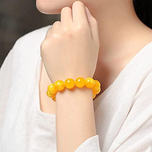 Nihexo Yellow Jasper Body Cleansing Bracelet,Anti-Fatigue Beads for Reiki Healing Crystal Healing Energy Stone,Energy Cleansing Bracelet,Chakra Yoga Meditation Spiritual Bracelets (0.31in)