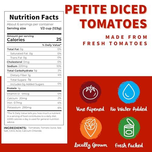 Dei Fratelli Dei Fratelli Petite Diced Tomatoes (28 oz. cans, 6 pack) - Vine-Ripened Non-GMO, Gluten-Free
