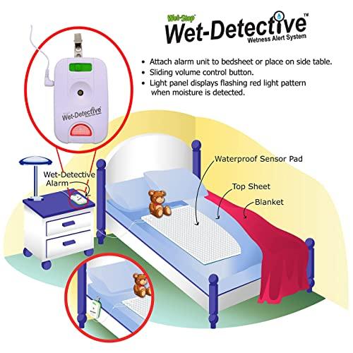 Wet-Stop Wet Detective Bedwetting Kit, Incontinence & Bedwetting Alarm System, Includes 1 Sensor Pad