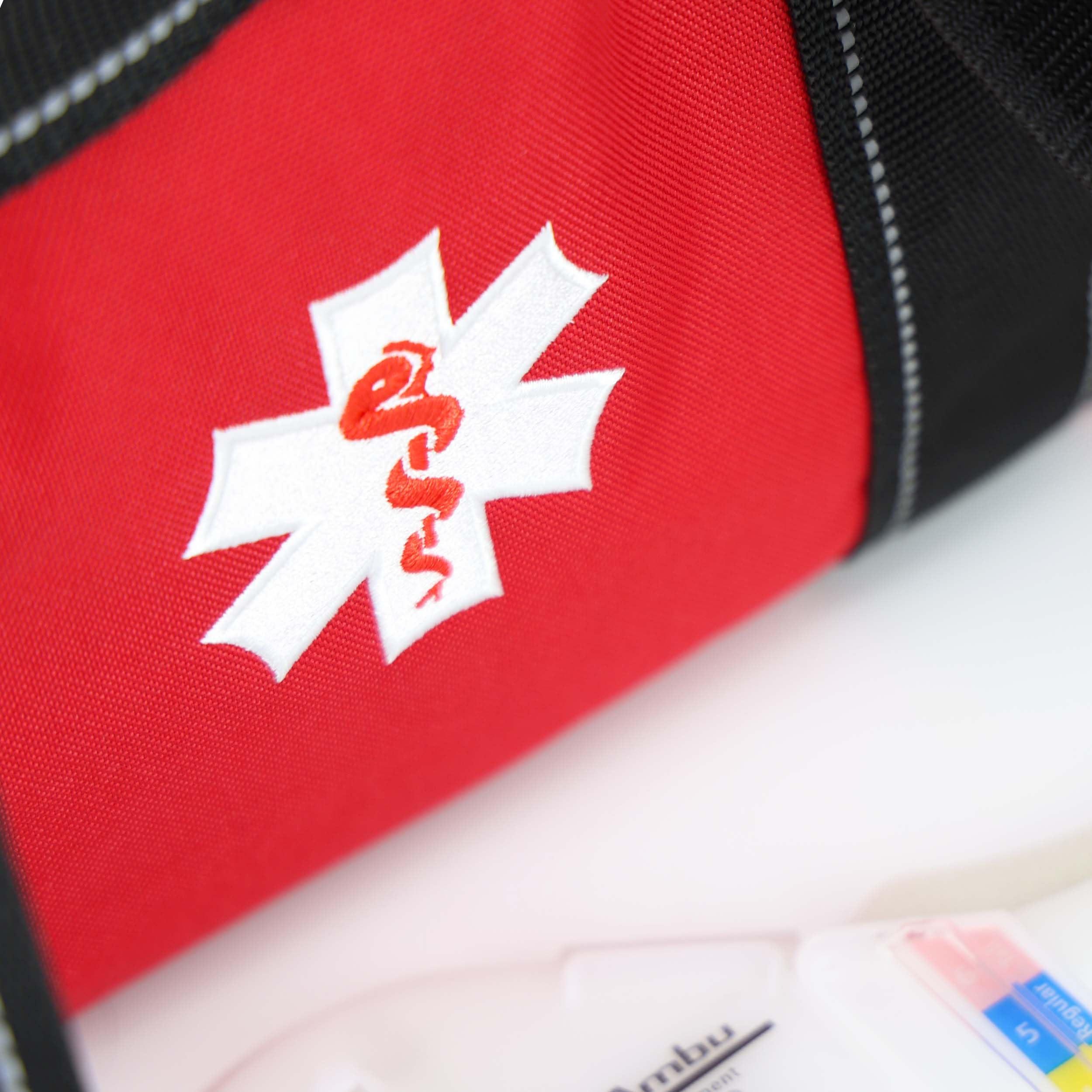 Lightning X Products Lightning X Pre-Stocked EMS/EMT Trauma Kit w/Large First Responder Bag & 256 First Aid Medical Supplies - RED