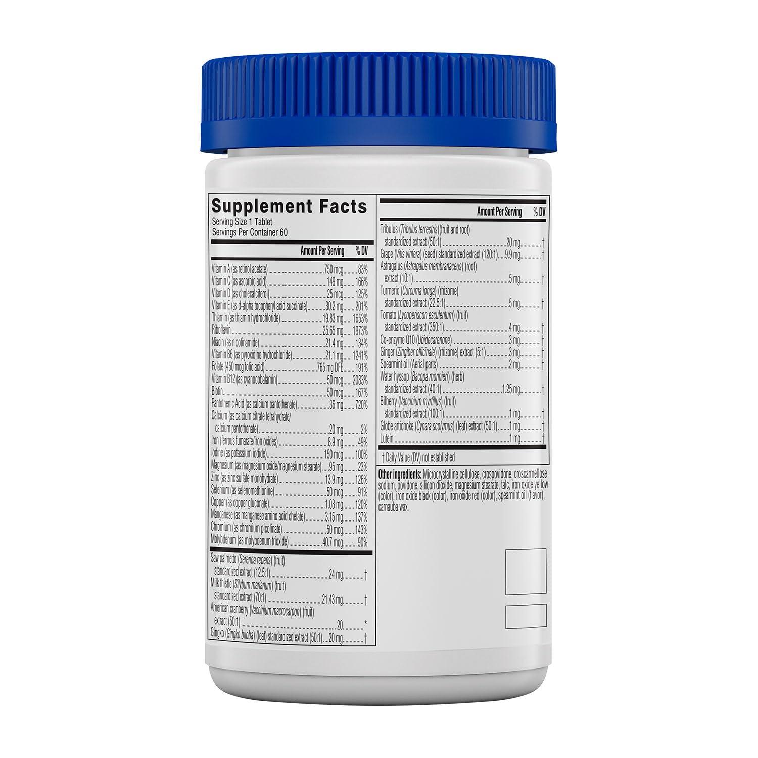 Swisse Swisse Daily Multivitamin for Men 50 and Over | 39 Vitamins, Antioxidants and Minerals + Adaptogens | Energy & Immune Support | Mens 50+ Multivitamins Supplement | 60 Tablets