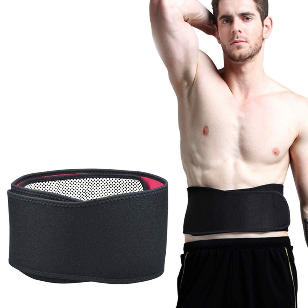 Healifty Self Heating Back Brace Elastic Infared Heating Pad Lower Back Support Girdle Massage Waist Wrap Back Braces for Magnetic Back Belt Magnetic Mount Waist Support