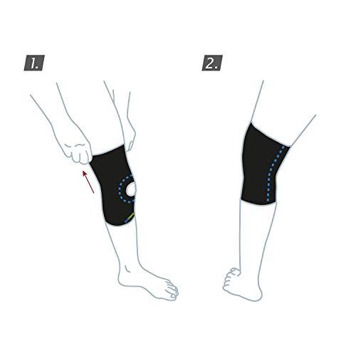 Actimove Actimove Sports Edition Knee Support Open Patella with COOLMAX AIR Technology – Sleeve for Pain Management – For Strains, Sprains & Swelling - Left/Right Wear – Black, X-Large