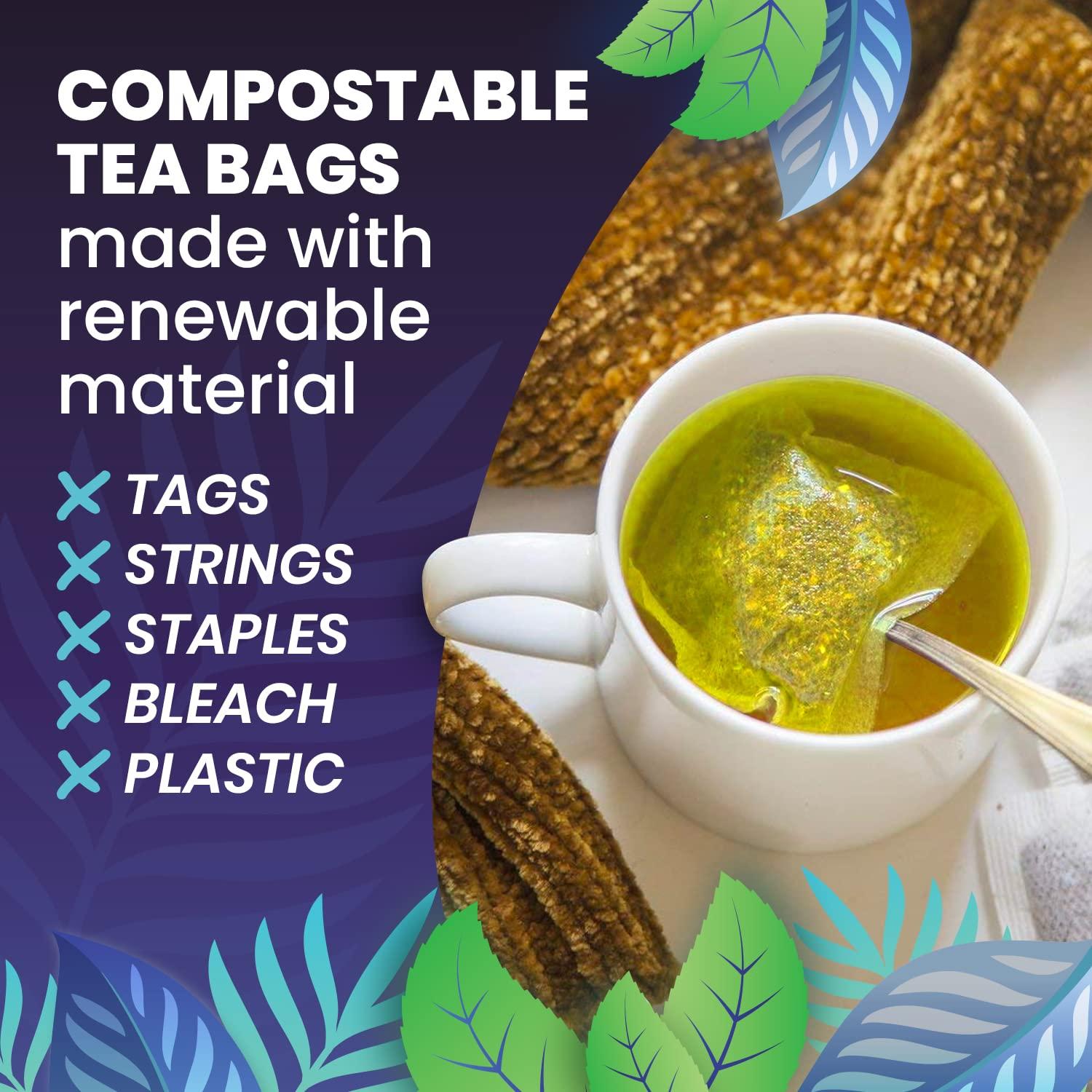 Cederberg Tea Company Organic Spearmint Herbal Tea 100 Tea Bags | Grown in USA | Eco-Friendly Tea Bags | Non-GMO Caffeine Free Tea | Cederberg Tea Company