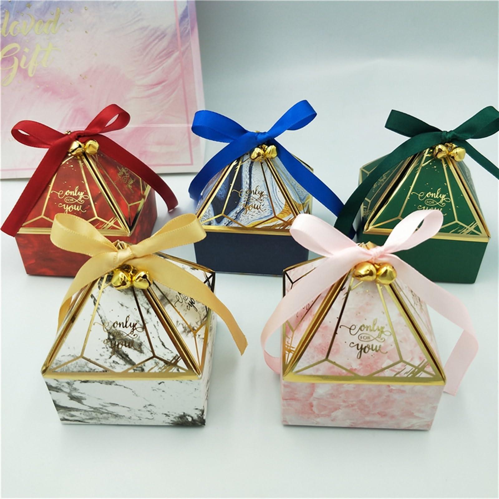 HMLTD Christmas Gifts Boxes Surprise Gift Box Gift Box Wedding Supplies Party Candy Box Baby Shower Paper Chocolate Boxes New Prismatic Creative Bronzing Packaging Boxes Gift Boxes for Presents, Shirt, Robe