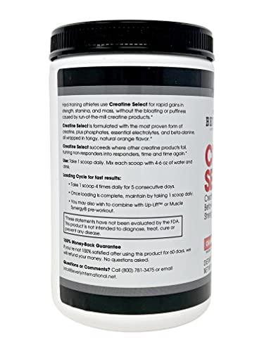 Beverly International Beverly International Creatine Select with Phosphates, 40 servings. A Fail-Proof Creatine Monohydrate Formula. Boost Muscle Size, Strength, Endurance and Recovery. For Men and Women. Tastes like Tang!