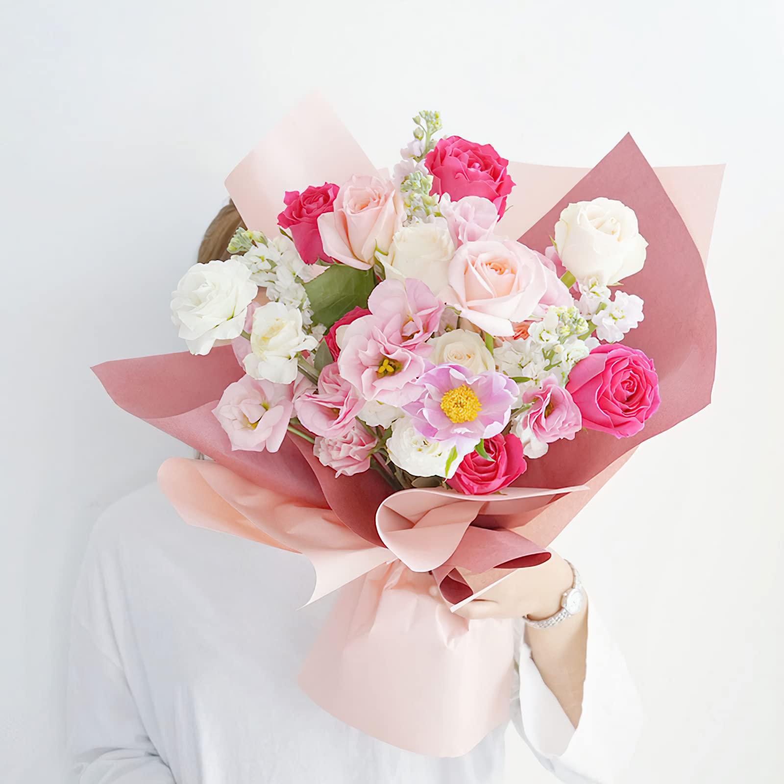 LWFyyds LWFyyds Korean solid color kraft paper roll, flower wrapping paper, bouquet material, gift wrapping paper -yellow