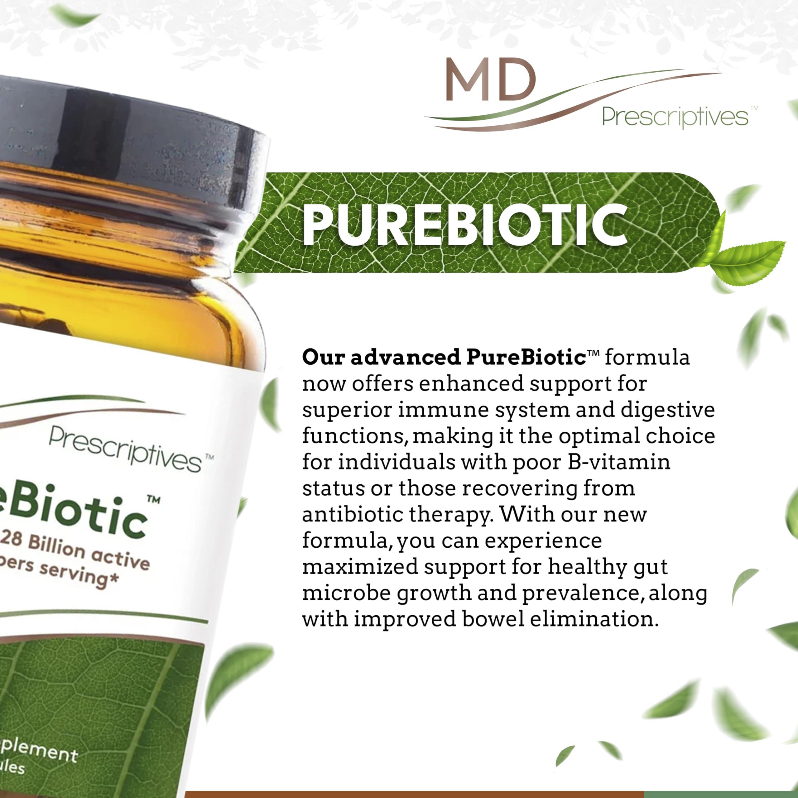 MD Prescriptives MD Prescriptives - PureBiotic - Probiotic Dietary Supplement for Digestive & Gut Health - 60 Capsules