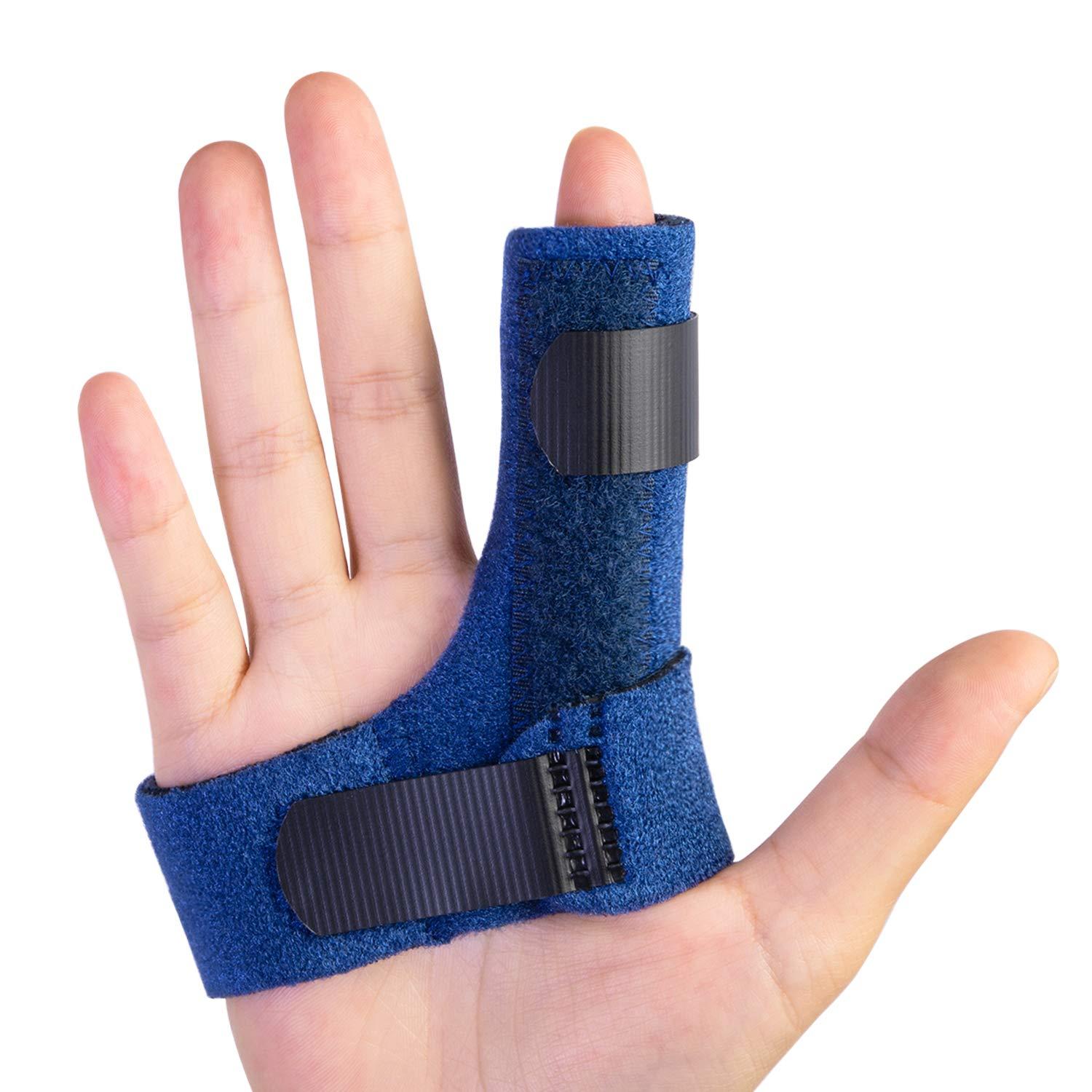 Sumifun Sumifun Finger Brace, Trigger Finger Splint for Index Middle Ring Pinky Finger Arthritis Pain, Tendon Injury, Broken Mallet Finger Stabilizer Supports for Dislocated Knuckle Immobilizer Wrap for Right