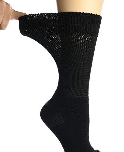 Doctor's Choice Doctor's Choice Diabetic Socks for Women, Neuropathy Socks for Women, Non-Binding, Aloe Infused Diabetic Crew Socks for Arthritis & Swollen Feet, 1 Pair, Pink, Medium, Women Size 9-11