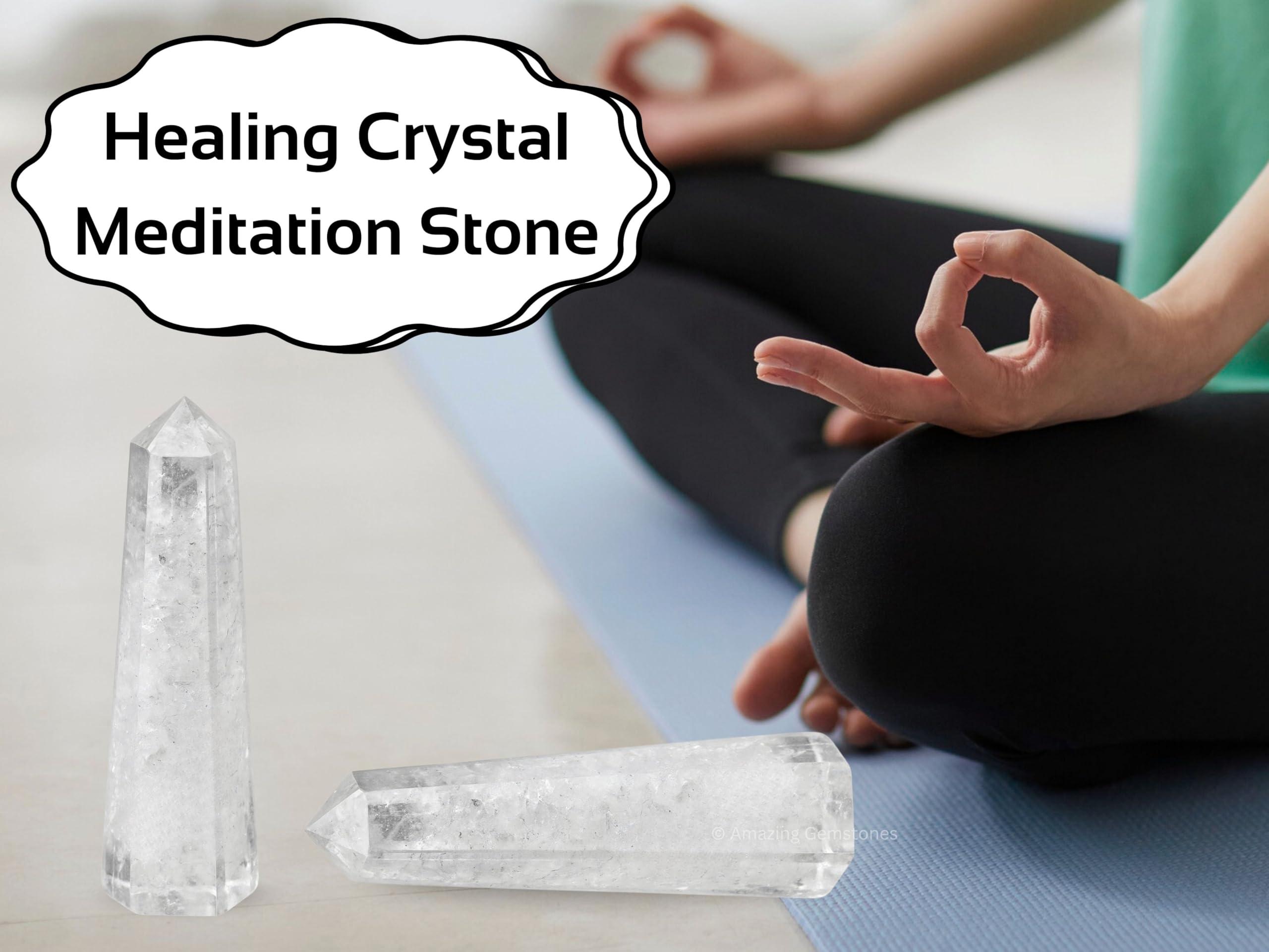 Amazing Gemstone Clear Quartz Crystal Towers ~ Natural Healing Crystal Point Obelisk for Reiki Healing and Crystal Grid (3\" to 4\" INCH)