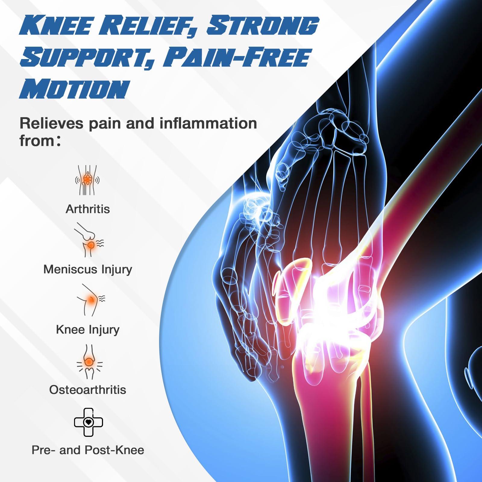 Nvorliy Nvorliy Knee Brace for Women Plus Size for Knee Pain (XL-8XL) - Extra Large Knee Brace with Side Stabilizers for Arthritis, Meniscus Tear, Knee Pain Relief, ACL, LCL, MCL (7XL/8XL, Grey)