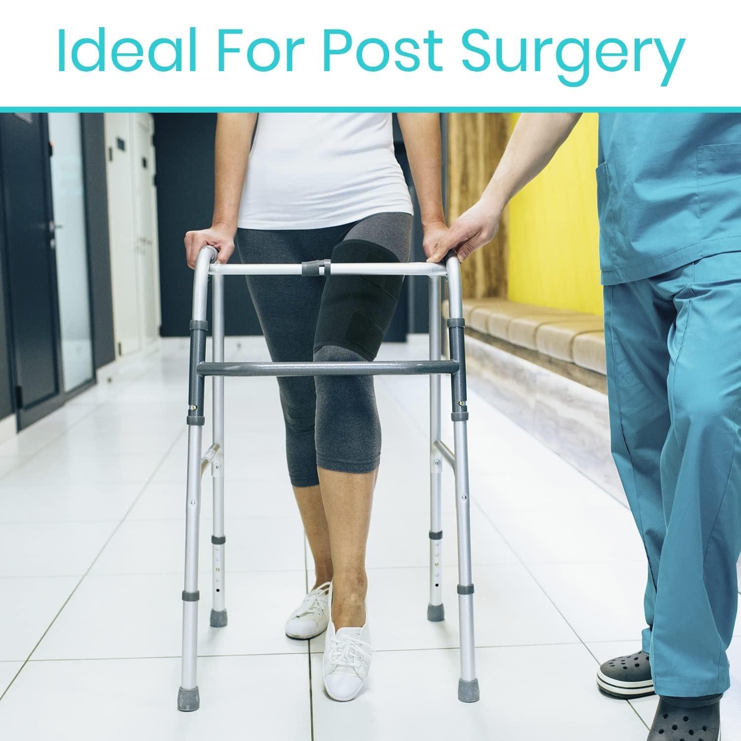 Vive Vive Thigh & Hamstring Compression Sleeve Brace for Men & Women (2 Pack, Black) - Pain Relief Support Wrap for Sciatica, Hip Flexor, Groin, Leg, Upper Thigh - Quick Results & Sciatic Nerve Recovery