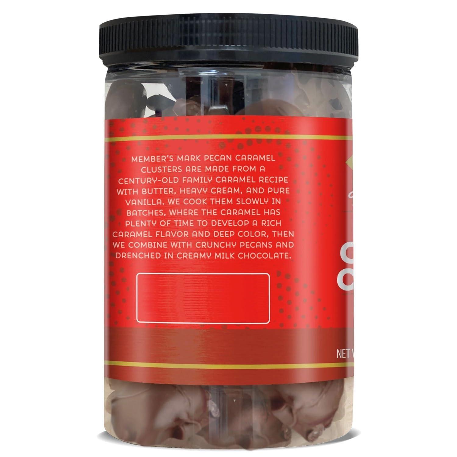 MEMBERS MARK Member\'s Mark Milk Chocolate Pecan Caramel Clusters, 30.2 Ounce, 1.88 Pound (Pack of 1)