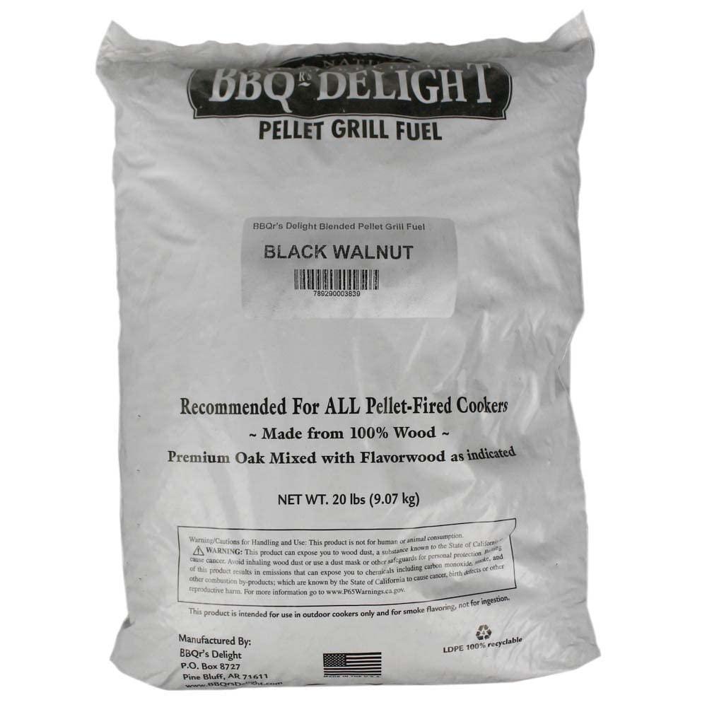 BBQ'rs Delight BBQR's Delight Black Walnut Cooking Pellets 20lb All Natural Robust Smoke 00383