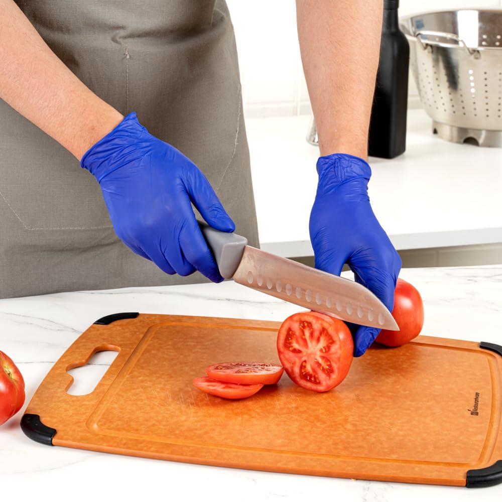 Restaurantware Restaurantware LOW DERMA Large Nitrile Gloves 1000 Disposable Hypoallergenic Gloves - FDA Compliant No Powder And No Latex Blue Non-Sterile Gloves Low Dermatitis Potential