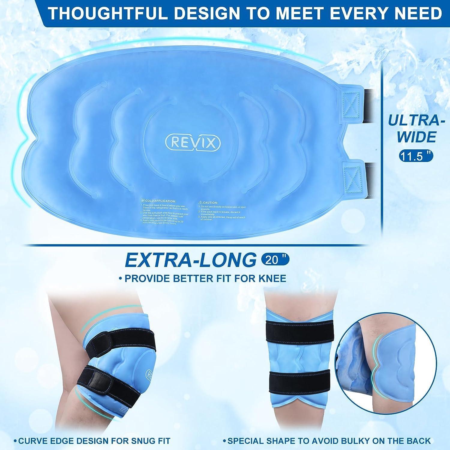 REVIX REVIX Ice Pack for Knee Pain Relief, Reusable Gel Ice Wrap for Injuries