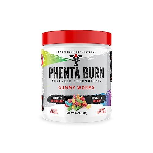 FRONTLINE FORMULATIONS FRONTLINE FORMULATIONS Phenta Burn, Increased Energy and Endurance, Amazing Flavors, Veteren Owned and Operated (60 Servings, Gummy Worms)