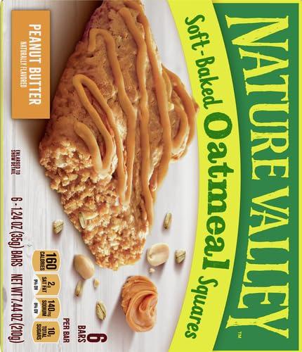 Nature Valley Nature Valley Soft-Baked Oatmeal Squares, Peanut Butter Breakfast Snacks, 6 ct, 7.44 OZ