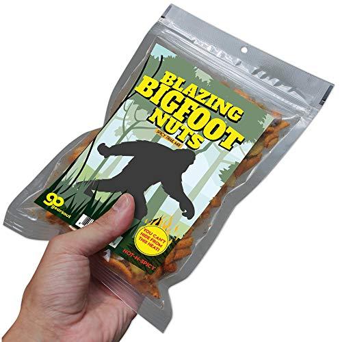 Gears Out Blazing Bigfoot Nuts Spicy Trail Mix - Funny Sasquatch Design - Spicy Snacks for Men and Women - Premium Blend, Made in the USA