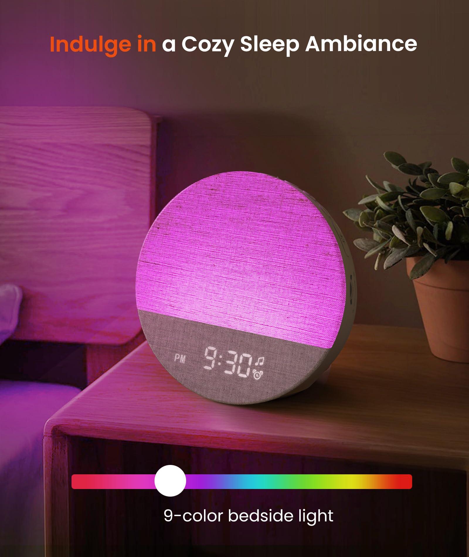 Dreamegg Dreamegg Sunrise 1 - Sunrise Alarm Clock, Sound Machine for Sleep, Customizable Sleep Routines, Dimmable Night Light, 29 Soothing Sounds, White Noise Machine, Wake Up Light for Bedrooms, Adults, Kids