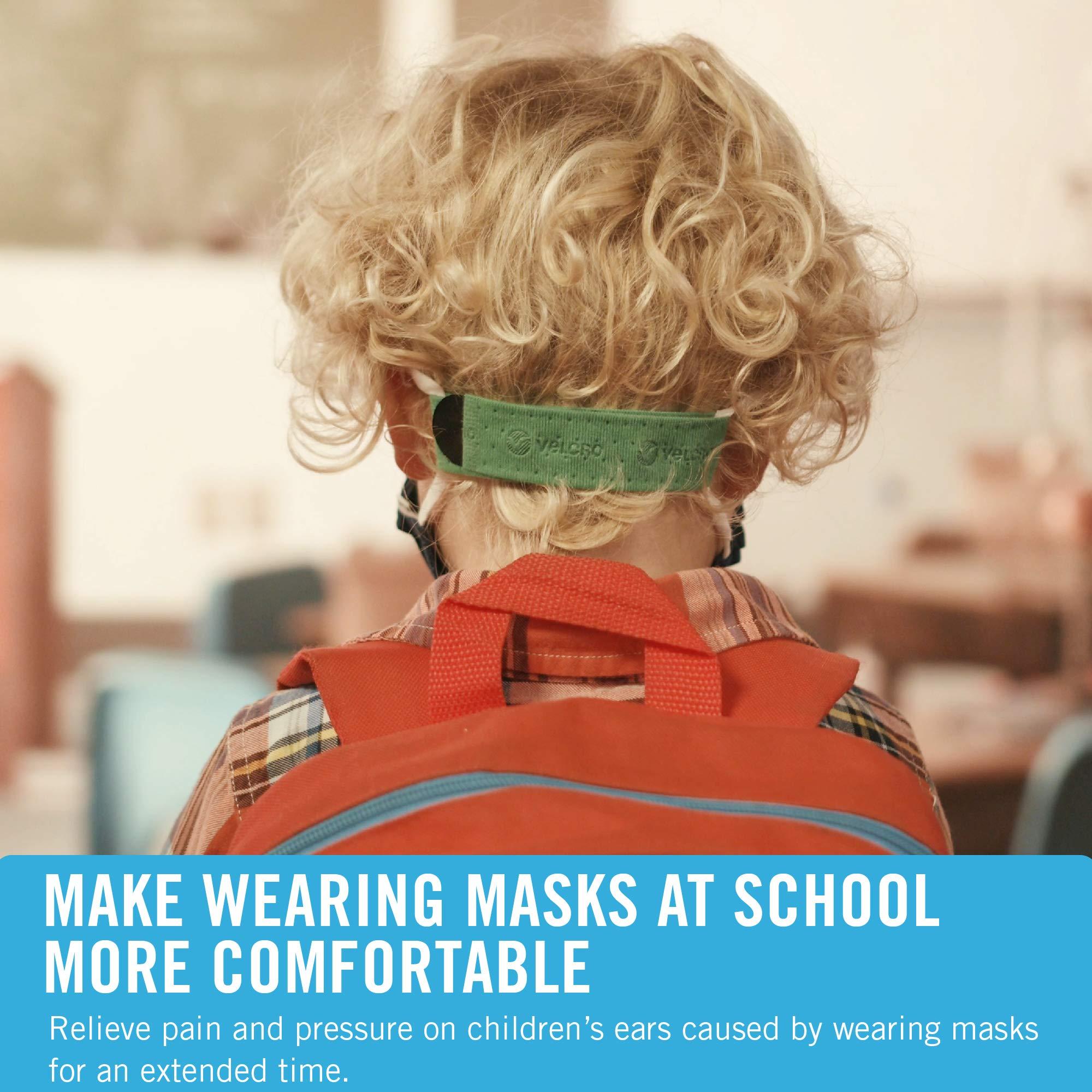 VELCRO Brand VELCRO Brand Face Mask Extender Straps 4pk Black, 12 x 1 Comfortable and Adjustable Ear Savers, VEL-30084-USA (Pack of 2)