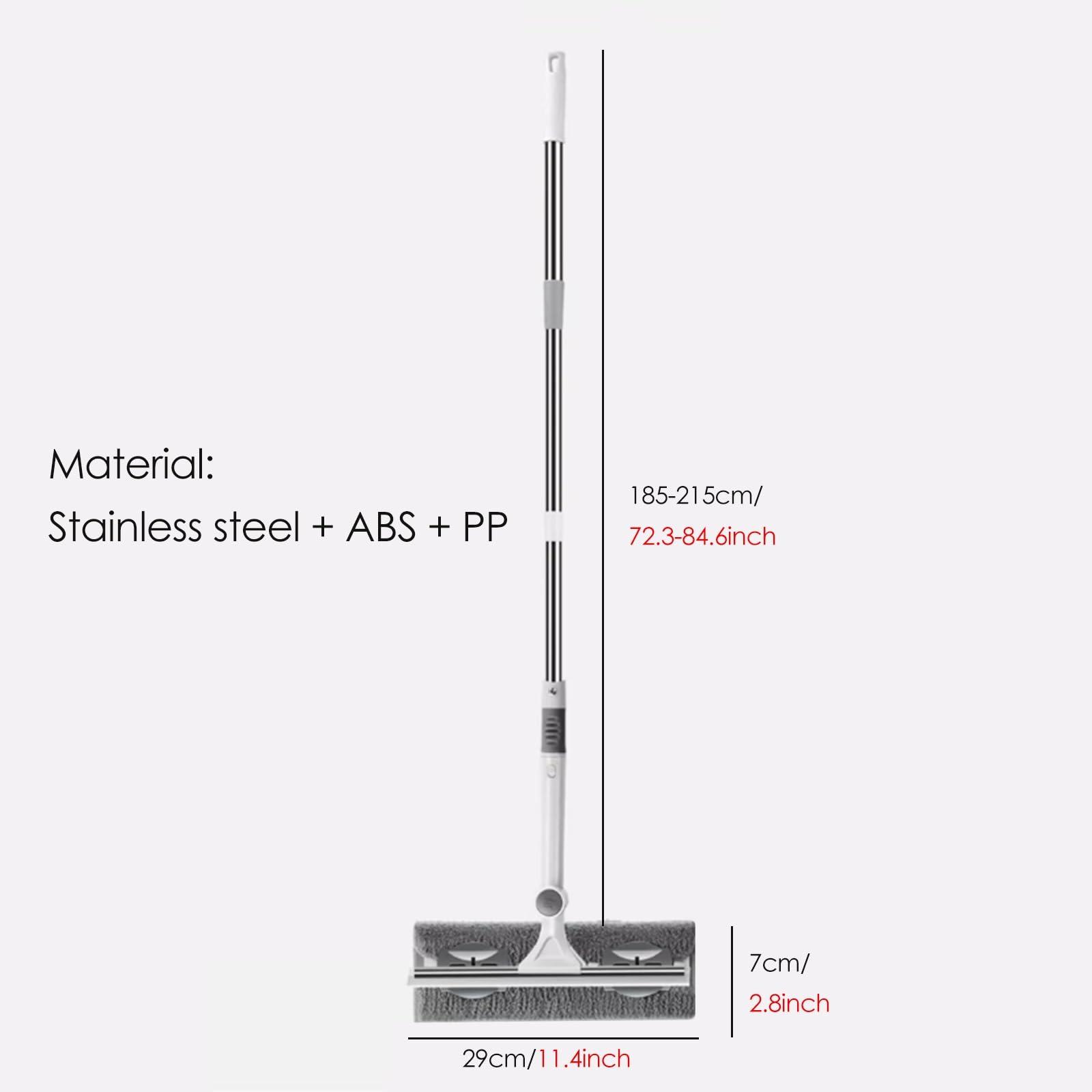 YXXSDP 57 71 56 Inch Long Telescopic Window Cleaning Pole, 2 in 1 Rotatable Window Squeegee Cleaner Tool, High Ceiling Dusting and Window Cleaning Kit (Size : Length 2.15m/215cm/84.6inch)