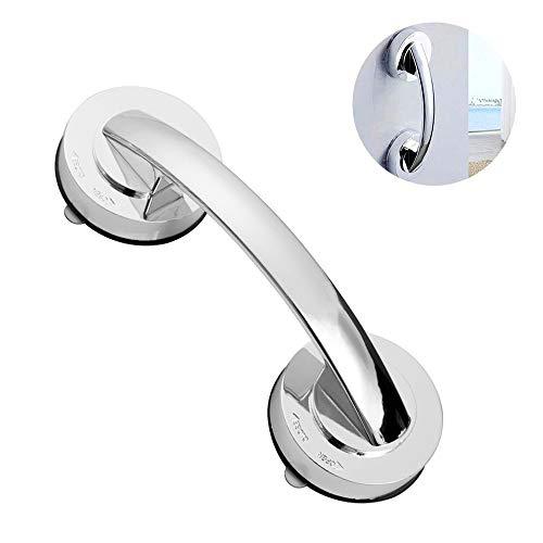 Vpang Vpang Suction Grab Bar, Powerful Handrail Grip Armrest Bathtub Handle, Super Power Suction Cup Door Handle Grip Bar for Window Door Drawer Cabinet Mini Fridge Grab Puller (Silver)