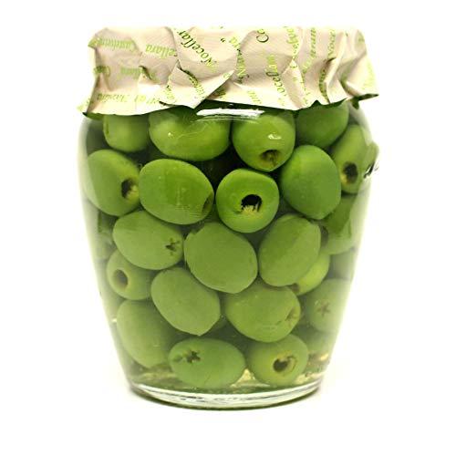 Giusto Sapore Giusto Sapore Italian Olives - Castelvetrano Whole - Premium Gourmet GMO Free - Imported from Italy and Family Owned - 19.4oz.