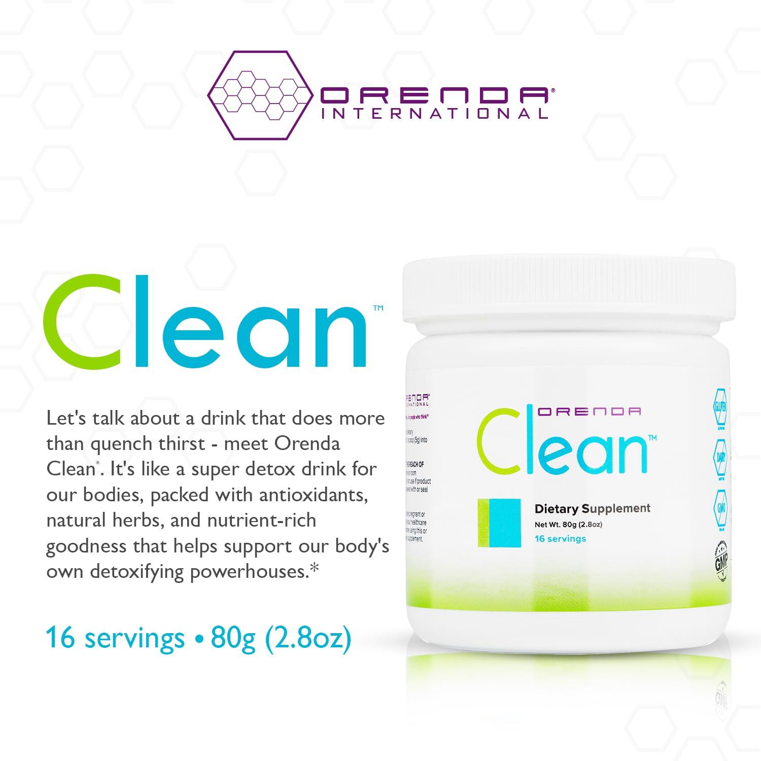 Orenda International Orenda Clean - Peptizyme-SP EN, Aronia Berry, Aloe Vera and More for Digestive Support - Nutrient-Rich Supplement for Wellness - 80g, 16 Servings