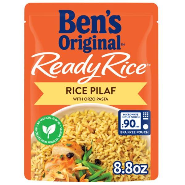 BEN'S ORIGINAL BEN'S ORIGINAL Ready Rice Rice Pilaf Flavored Rice, Easy Dinner Side, 8.8 oz Pouch (Pack of 12)