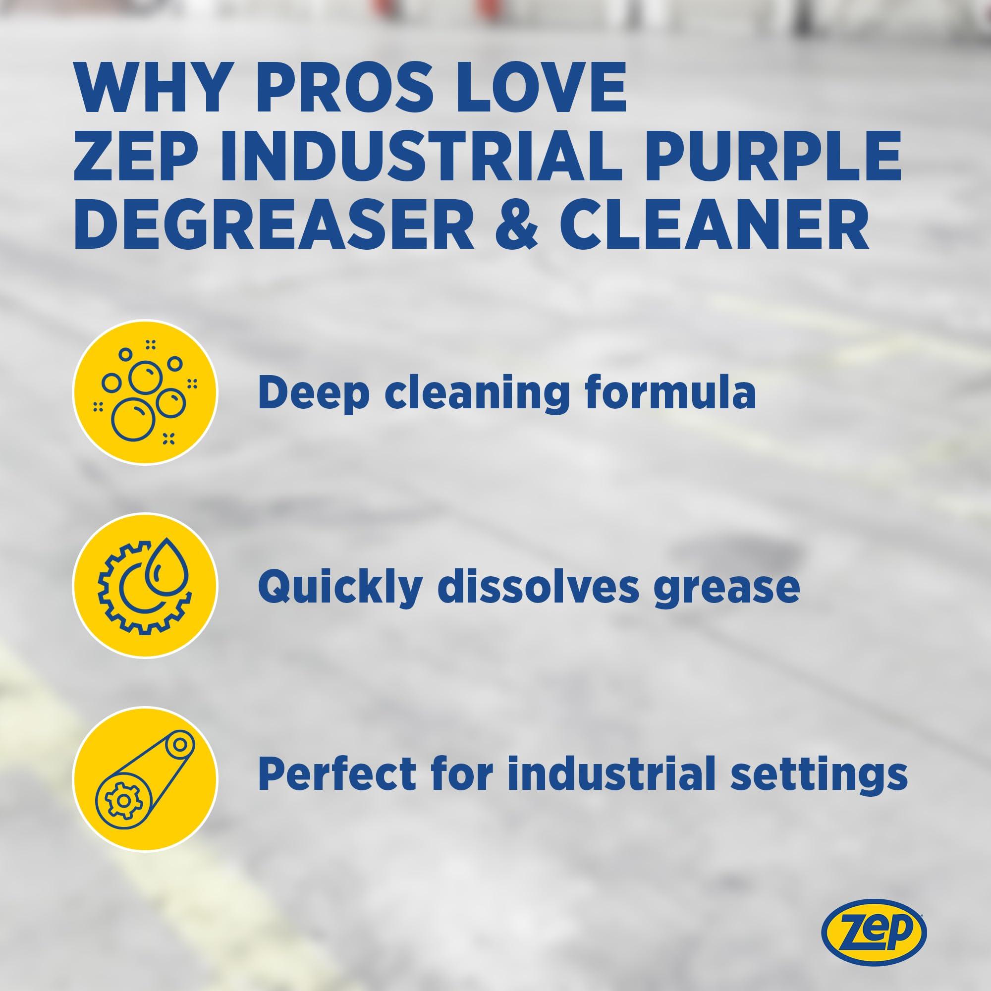 Zep Zep Industrial Purple Cleaner and Degreaser Concentrate - 32 Ounce (Case of 4) R42310 - Easy to Rinse Formula