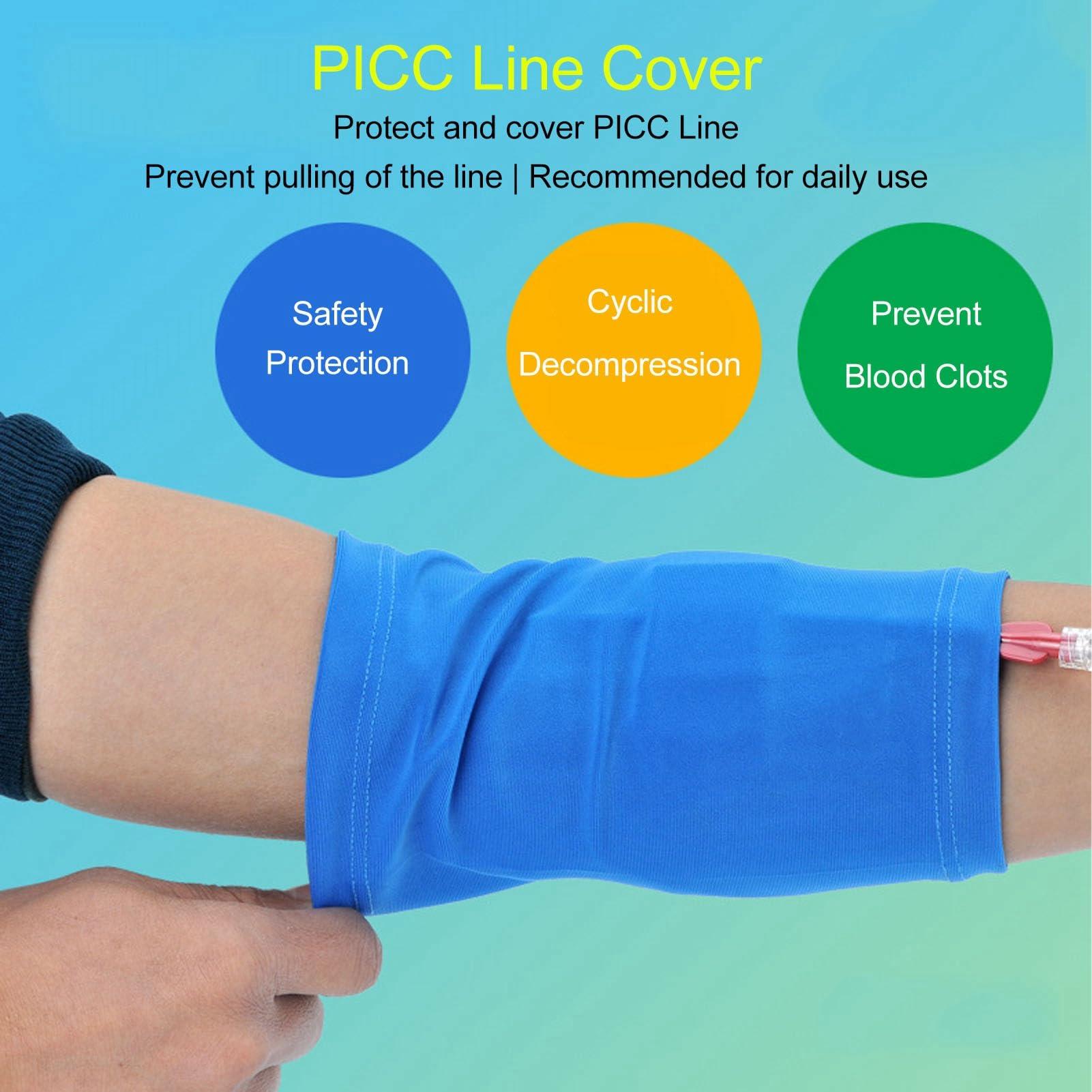 Semme ,Line Sleeve Protector for, Ultra Grip Line Cover Breathable Arm Cast Cover Nursing Supplies for Adult Kids Upper Arm Circumference (M)