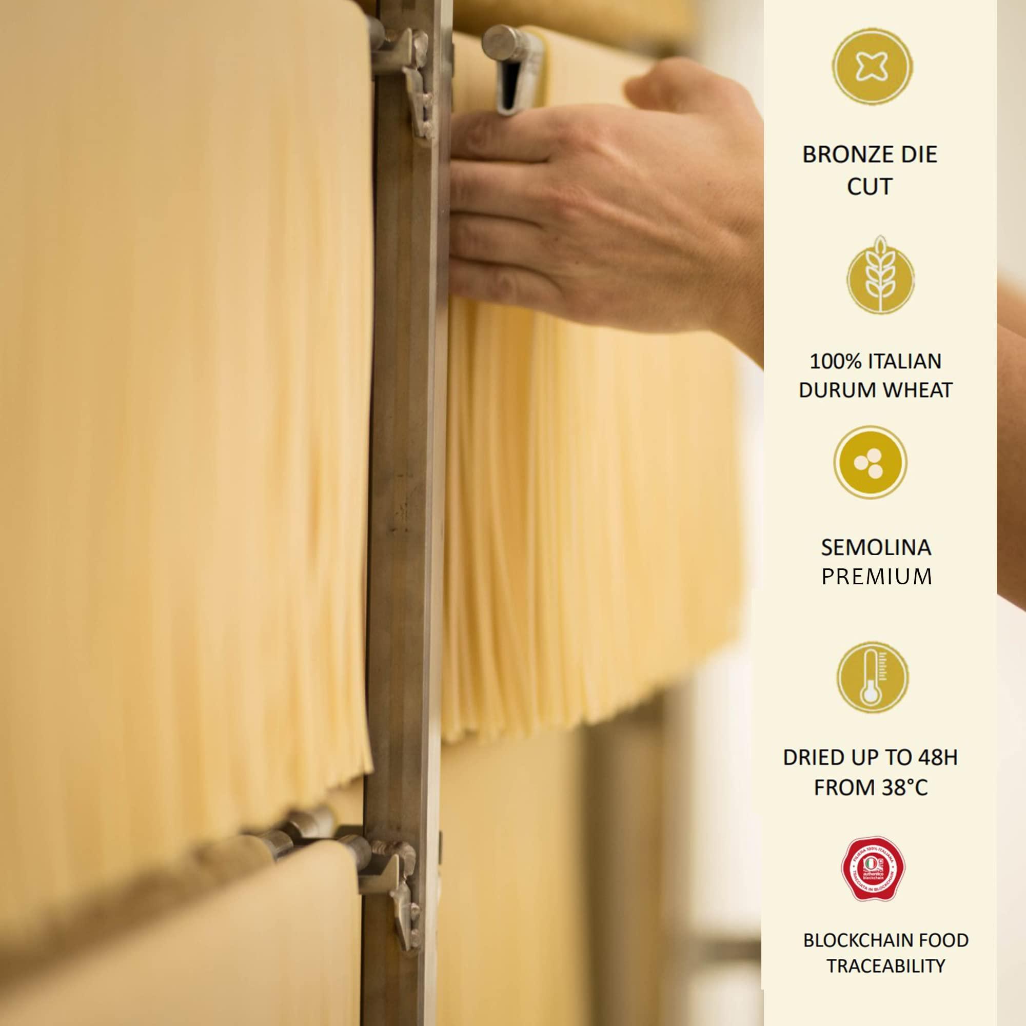 MARULO pregiata pasta di Torre Annunziata Marulo, Bucatani, Italian Pasta Bronze Die Cut, Artisan Pasta, 1.1 Pound (Pack of 12), Only 2 Ingredients, Pasta Imported Italian. Pasta from Campania.