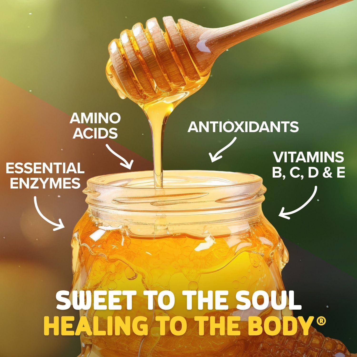 Fischer\'s Fischers 100% Clover Honey, 12 Oz Pure, Raw & Unfiltered Honey Squeezable Honey Bear Bottle Gluten-Free, Non-GMO All-Natural Sweetener