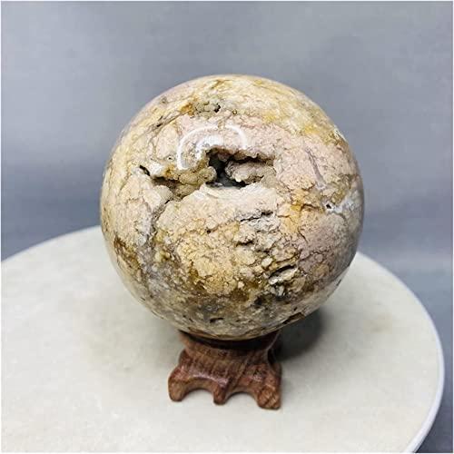 AMHIL AMHIL Amethyst Rough Stone 82mm Natural Crystal Pink Amethyst Crystal Cherry Agate Geode Ball (Color : Size 78mm)