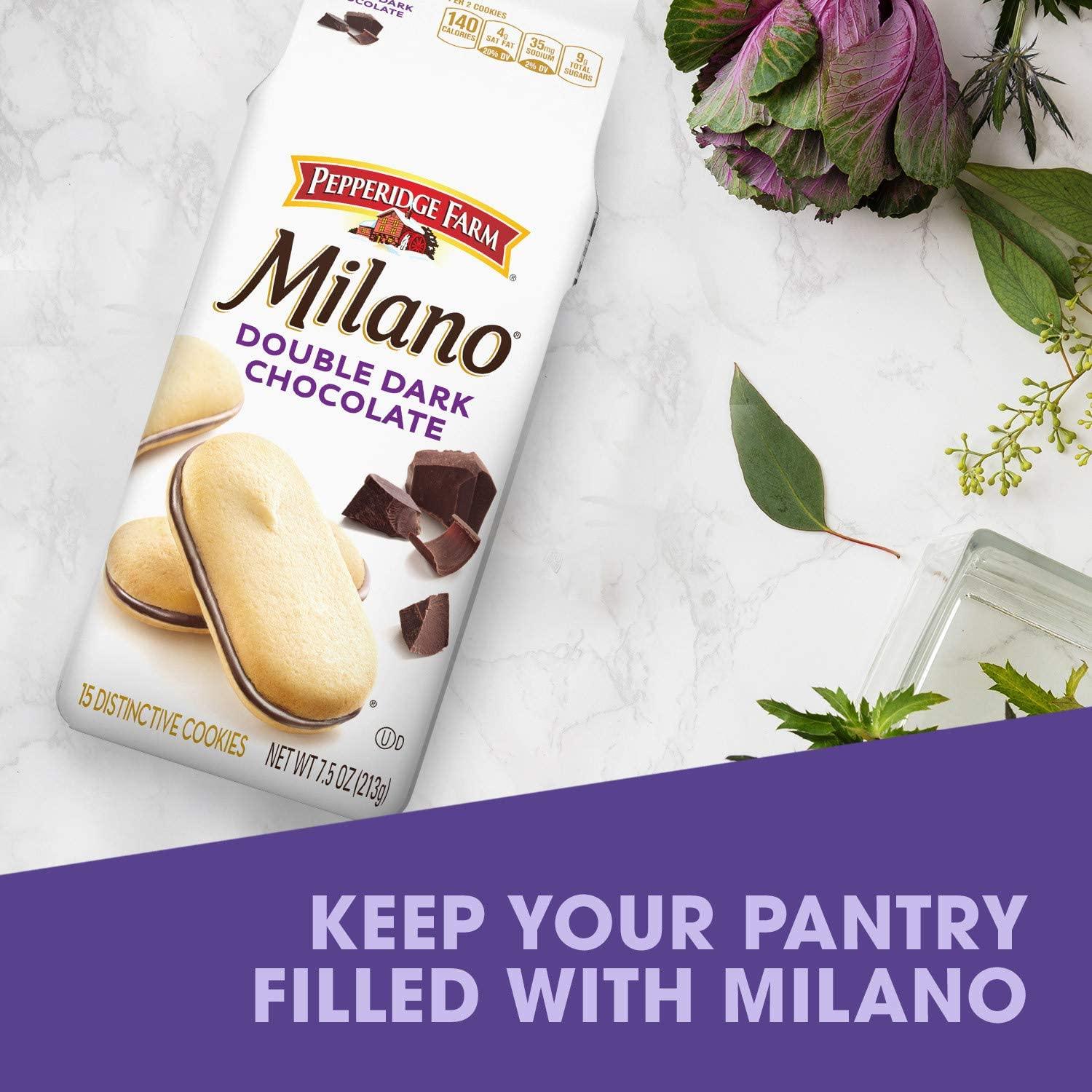 Pepperidge Farm Pepperidge Farm Milano Cookies, Double Dark Chocolate, 1 Bag