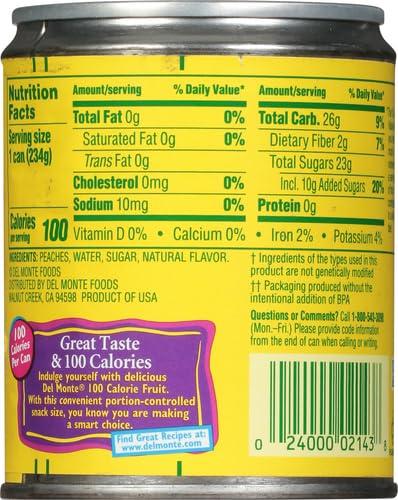 Del Monte Del Monte 100 Calorie Sliced Peaches, 8.25 oz