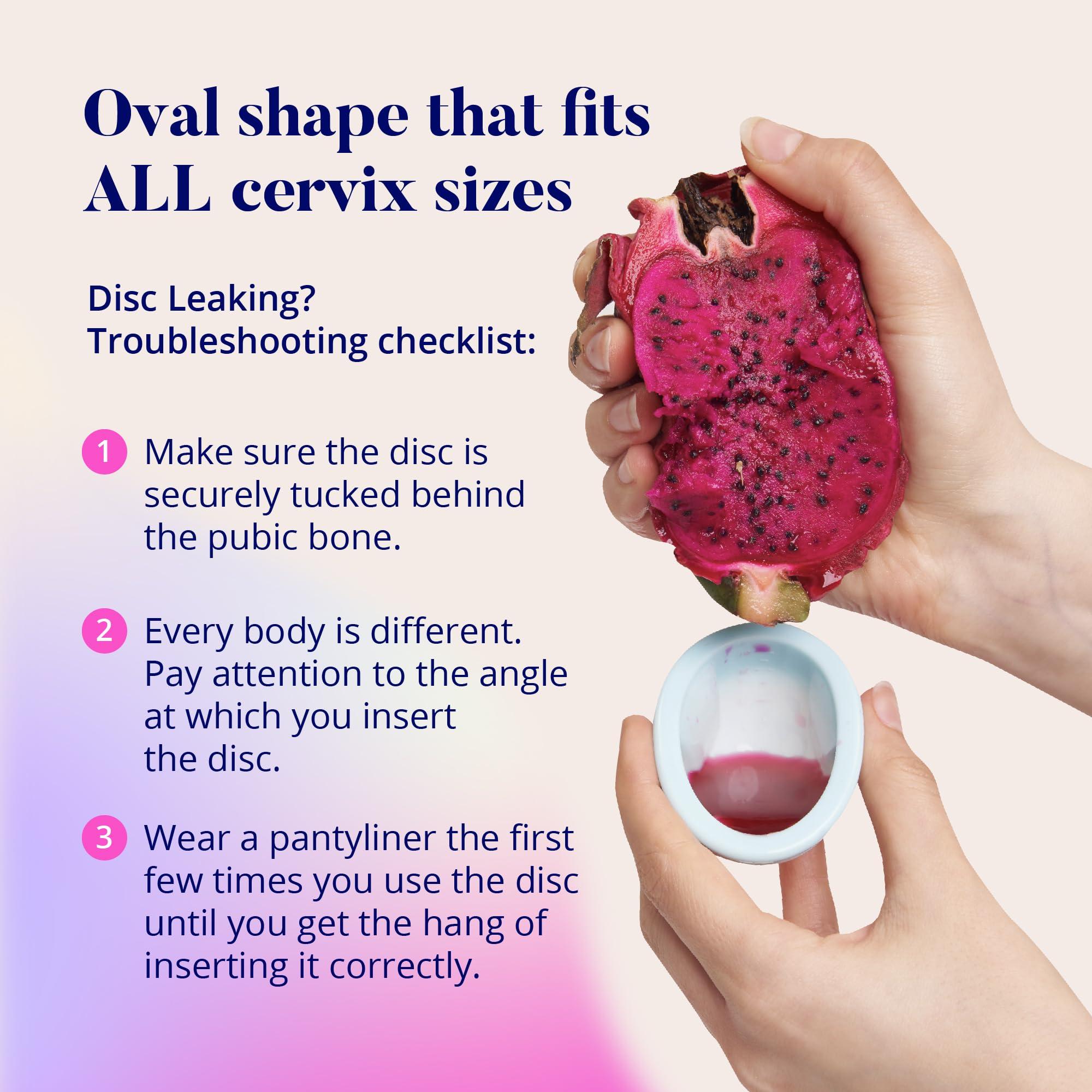HeyHera HeyHera Menstrual Disc Reusable, Silicone Menstrual Disc, Comfortable Period Disc, Easy to Use & Extract, Simple to Clean Reusable Menstrual Disc (Regular)